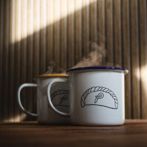 Etched Enamel Mug